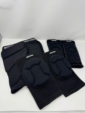 Bodyprox Black Protective Knee and Elbow Pads Set